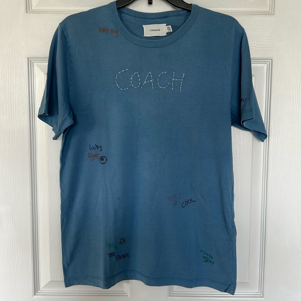 Coach Signature Hand Drawing T in Organic Cotton